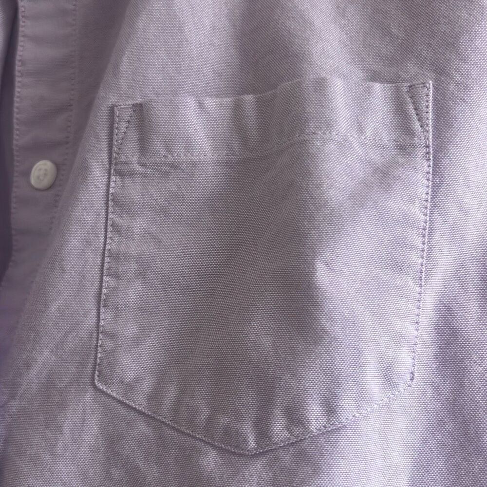 ✨L.L.Bean Organic Cotton Button-Down Lavender Sz Large Shirt✨ - Picture 5 of 9